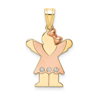 Load image into Gallery viewer, 14k Two-tone VS Diamond Kid Pendant
