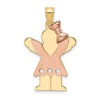 Load image into Gallery viewer, 14k Two-tone VS Diamond Kid Pendant
