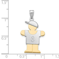 Load image into Gallery viewer, 14k Two-tone A Diamond Kid Pendant
