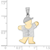 Load image into Gallery viewer, 14k Two-tone AAA Diamond Kid Pendant
