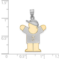 Load image into Gallery viewer, 14k Two-tone A Diamond Kid Pendant
