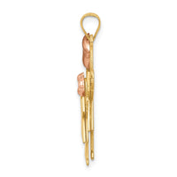 Load image into Gallery viewer, 14k Two-Tone Big Girl and Little Girl Engravable Charm
