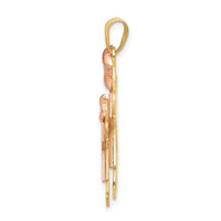 Load image into Gallery viewer, 14k Two-Tone Big Girl and Little Girl Engravable Charm
