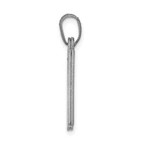 Load image into Gallery viewer, 14k White Gold Solid Satin Chai Charm

