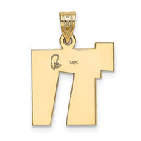 Load image into Gallery viewer, 14k Two-Tone Solid Satin Chai Charm
