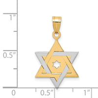 Load image into Gallery viewer, 14K Two-Tone Star Of David Pendant
