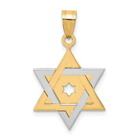 Load image into Gallery viewer, 14K Two-Tone Star Of David Pendant

