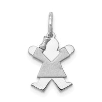 Load image into Gallery viewer, 14k White Mini Girl Joy Charm
