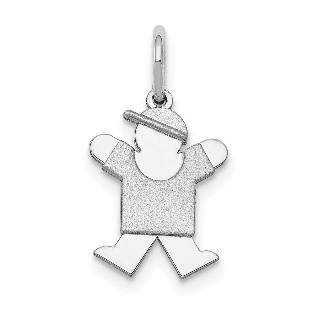 14k White Mini Boy Joy Charm