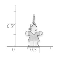 Load image into Gallery viewer, 14k White Mini Girl Hugs Charm
