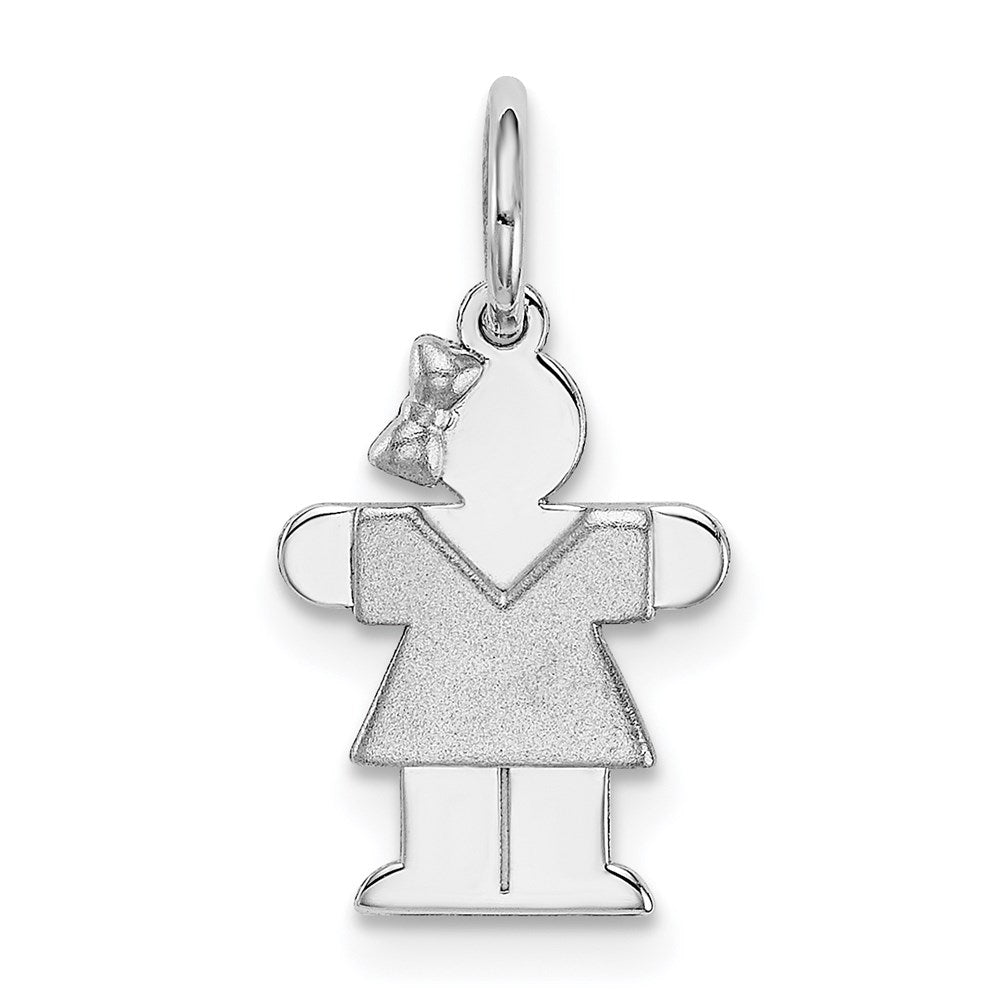 14k White Mini Girl Hugs Charm