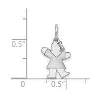 Load image into Gallery viewer, 14k White Mini Girl Kiss Charm
