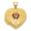 14k Polished Citrine November Birthstone 18mm Heart Locket