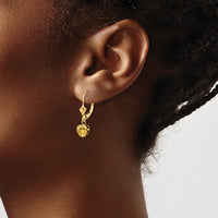 Load image into Gallery viewer, 14k 5mm Heart Citrine Earrings
