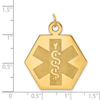 Load image into Gallery viewer, 14k Medical Jewelry Unenameled Pendant
