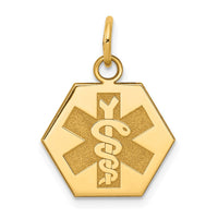 Load image into Gallery viewer, 14k Non-enameled Medical Jewelry Pendant
