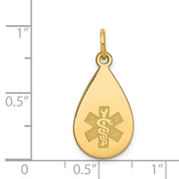Load image into Gallery viewer, 14k Medical Jewelry Unenameled Pendant
