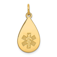 Load image into Gallery viewer, 14k Medical Jewelry Unenameled Pendant
