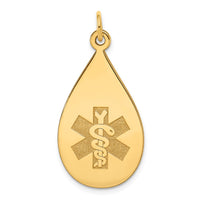 Load image into Gallery viewer, 14k Medical Jewelry Unenameled Pendant
