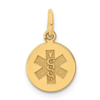 Load image into Gallery viewer, 14k Medical Jewelry Unenameled Pendant
