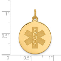 Load image into Gallery viewer, 14k Non-enameled Medical Jewelry Pendant
