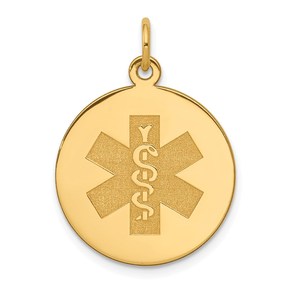 14k Non-enameled Medical Jewelry Pendant