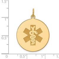 Load image into Gallery viewer, 14k Non-enameled Medical Jewelry Pendant
