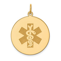 Load image into Gallery viewer, 14k Non-enameled Medical Jewelry Pendant
