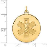 Load image into Gallery viewer, 14k Medical Jewelry Unenameled Pendant
