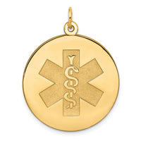 Load image into Gallery viewer, 14k Medical Jewelry Unenameled Pendant
