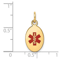 Load image into Gallery viewer, 14k Polished Enamel Medical Jewelry Pendant
