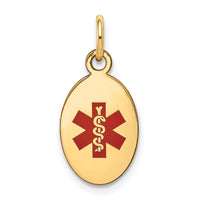 Load image into Gallery viewer, 14k Polished Enamel Medical Jewelry Pendant
