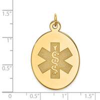 Load image into Gallery viewer, 14k Non-enameled Medical Jewelry Pendant
