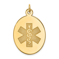 Load image into Gallery viewer, 14k Non-enameled Medical Jewelry Pendant
