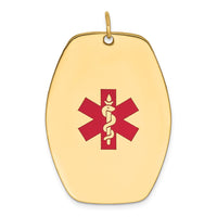 Load image into Gallery viewer, 14k Red Enamel Medical Jewelry Pendant

