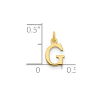 Load image into Gallery viewer, 14ky Cutout Letter G Initial Pendant
