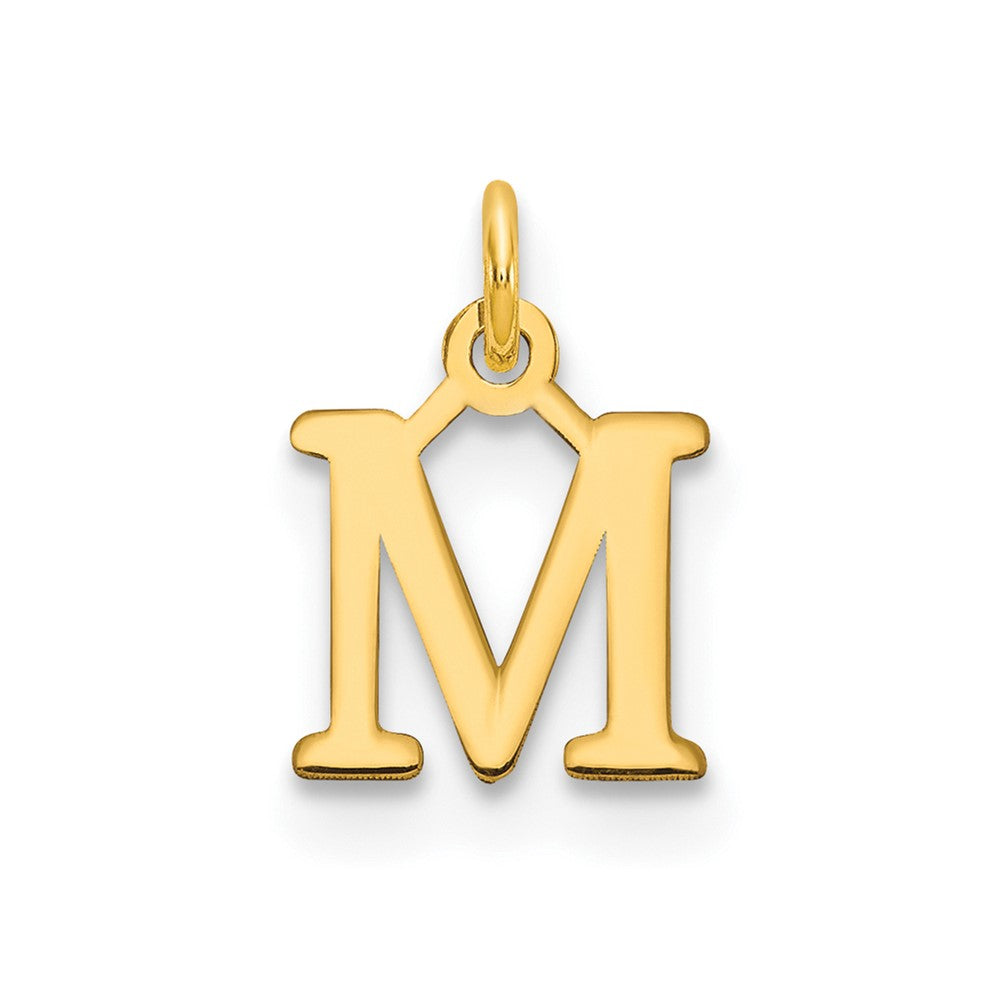14ky Cutout Letter M Initial Pendant