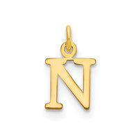 Load image into Gallery viewer, 14ky Cutout Letter N Initial Pendant
