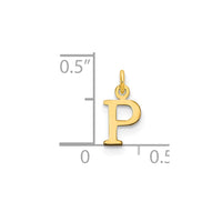 Load image into Gallery viewer, 14ky Cutout Letter P Initial Pendant
