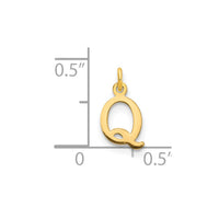 Load image into Gallery viewer, 14ky Cutout Letter Q Initial Pendant
