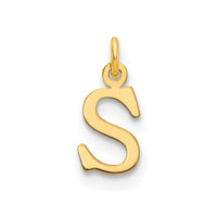 Load image into Gallery viewer, 14ky Cutout Letter S Initial Pendant
