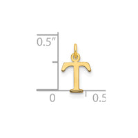 Load image into Gallery viewer, 14ky Cutout Letter T Initial Pendant
