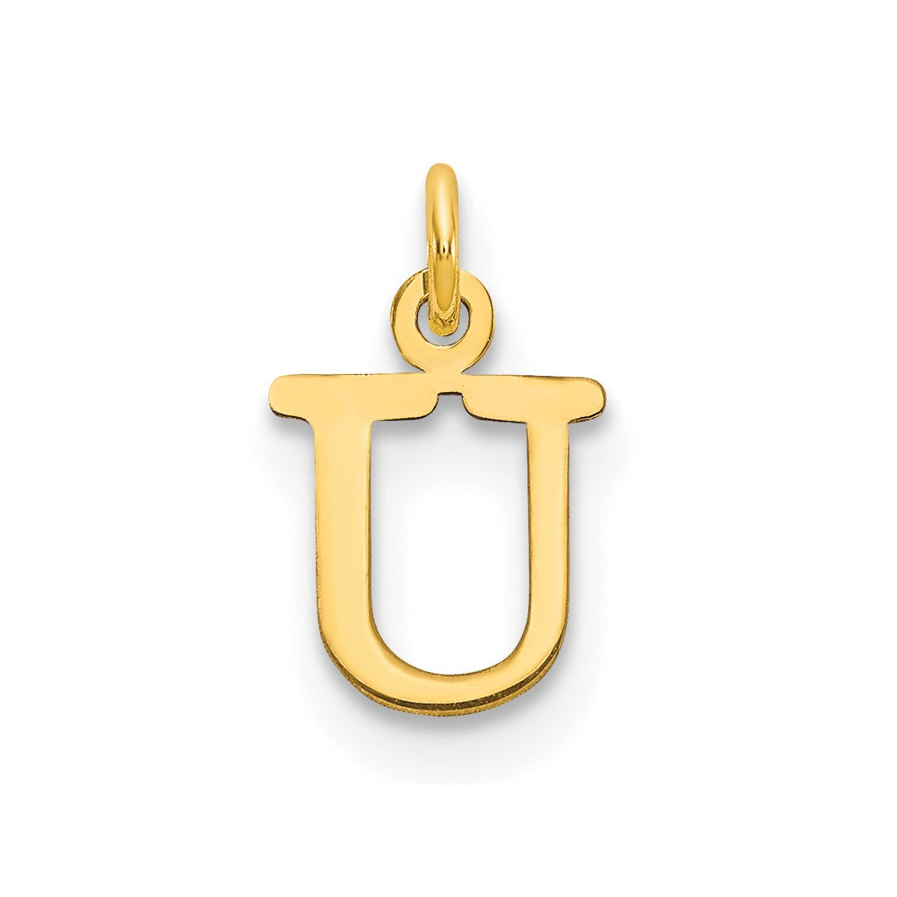 14ky Cutout Letter U Initial Pendant