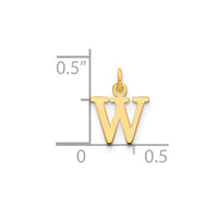 Load image into Gallery viewer, 14ky Cutout Letter W Initial Pendant
