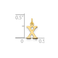 Load image into Gallery viewer, 14ky Cutout Letter X Initial Pendant
