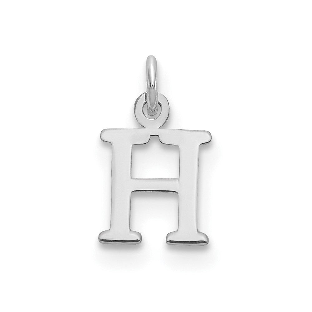 14kw Cutout Letter H Initial Pendant
