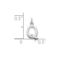 Load image into Gallery viewer, 14kw Cutout Letter Q Initial Pendant
