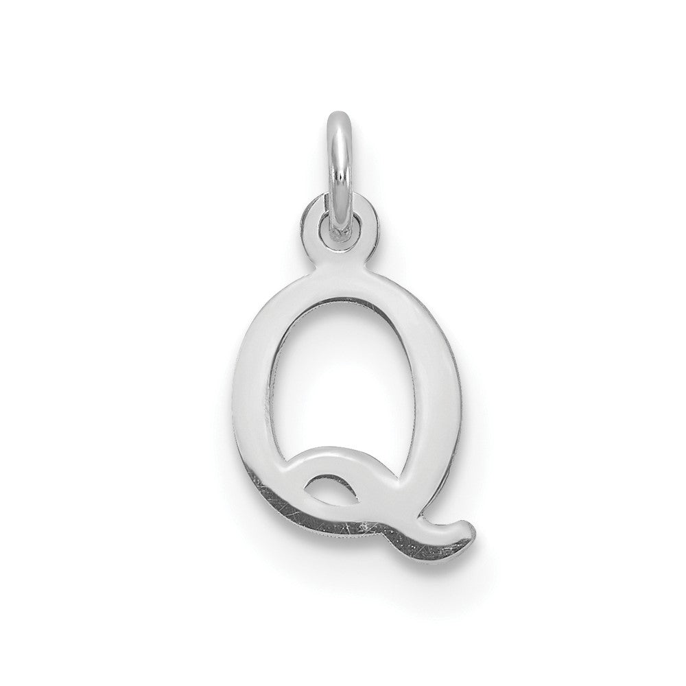 14kw Cutout Letter Q Initial Pendant