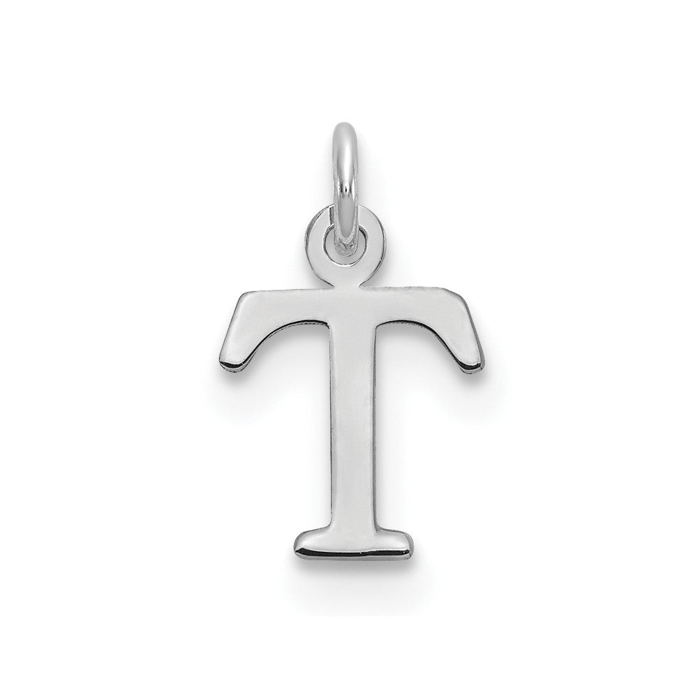 14kw Cutout Letter T Initial Pendant