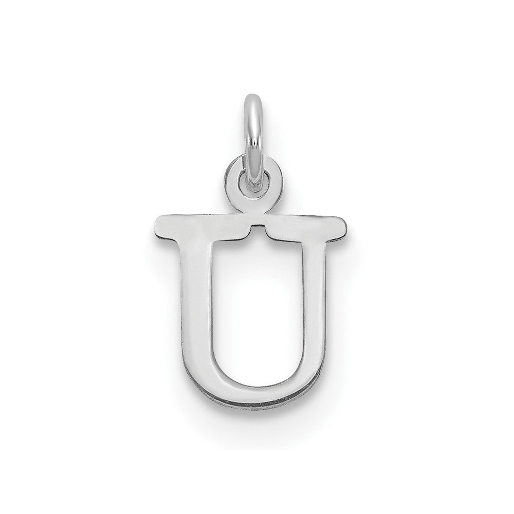 14kw Cutout Letter U Initial Pendant